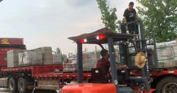 黑龙江 黄金麻冰裂纹，地铺石装车