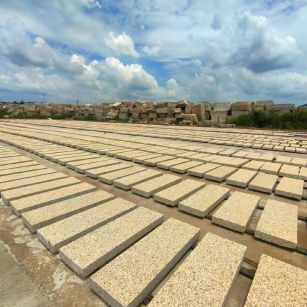黑龙江 黄金麻荔枝面花岗岩石材地铺石防护中