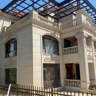 黑龙江 黄金麻花岗岩荔枝面别墅外墙干挂