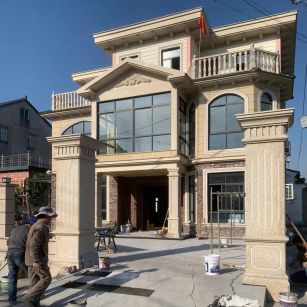 黑龙江 黄金麻花岗岩荔枝面别墅外墙干挂私家专属