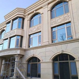 黑龙江 黄金麻花岗岩别墅外墙干挂