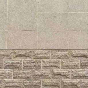 黑龙江 黄金麻自然面蘑菇石配荔枝面干挂