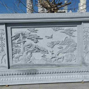 黑龙江 芝麻白大型照壁，屏风，影壁