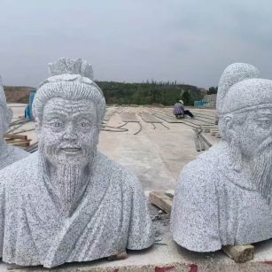 黑龙江 白麻花岗岩石材人物立体雕刻