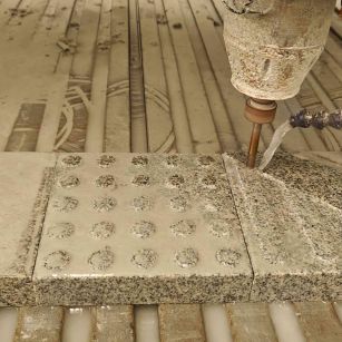 黑龙江 芝麻白花岗岩石材盲人石、盲道石、盲点石