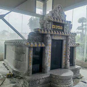 黑龙江 芝麻白墓碑效果展示图