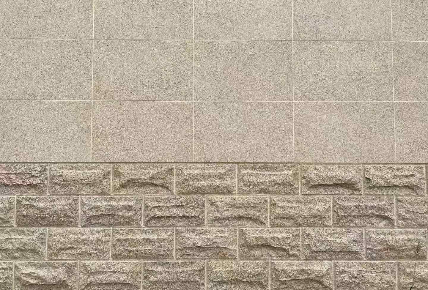 黑龙江 黄金麻自然面蘑菇石配荔枝面干挂