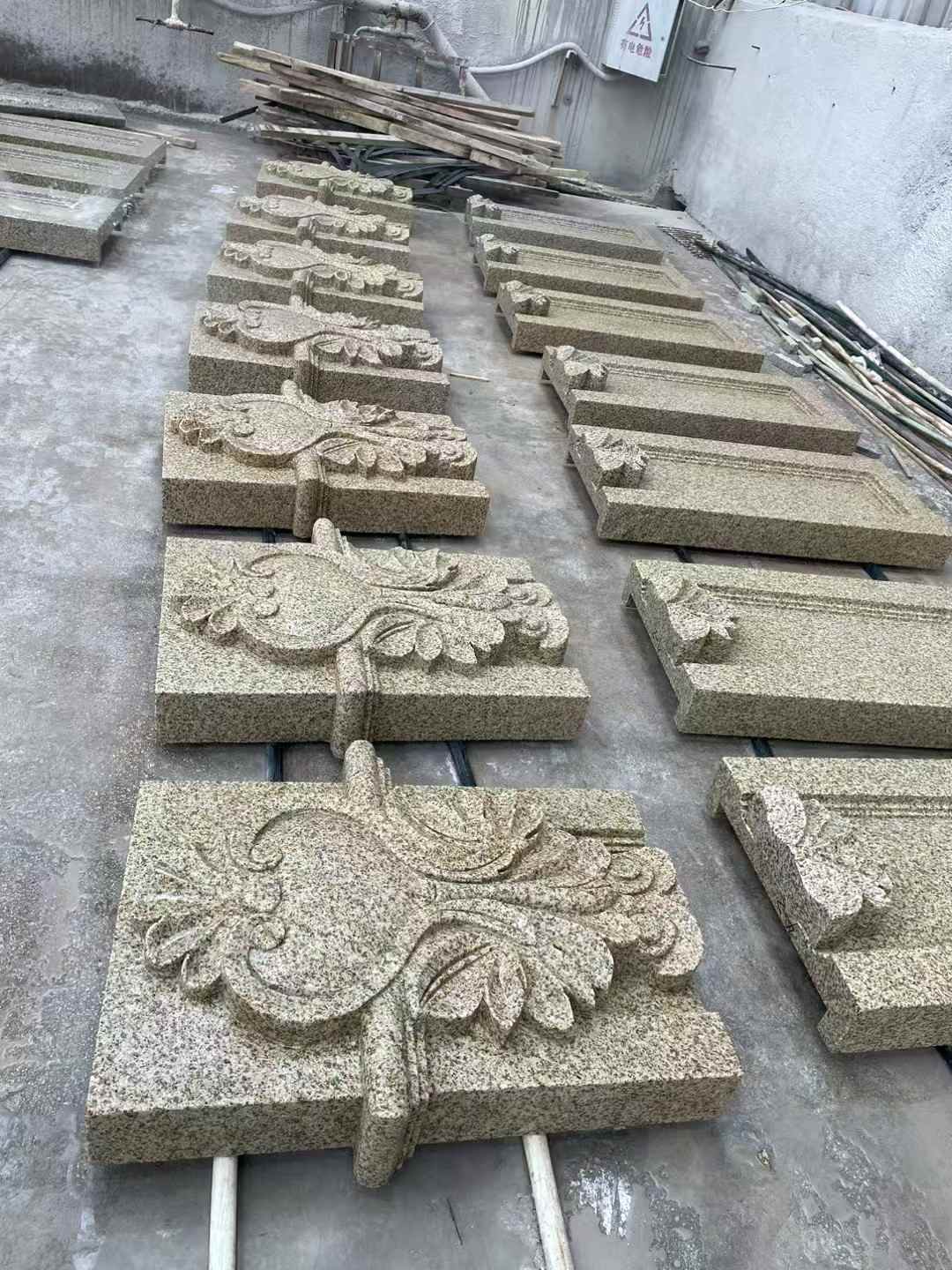 黑龙江 黄金麻花岗岩别墅外墙雕刻板