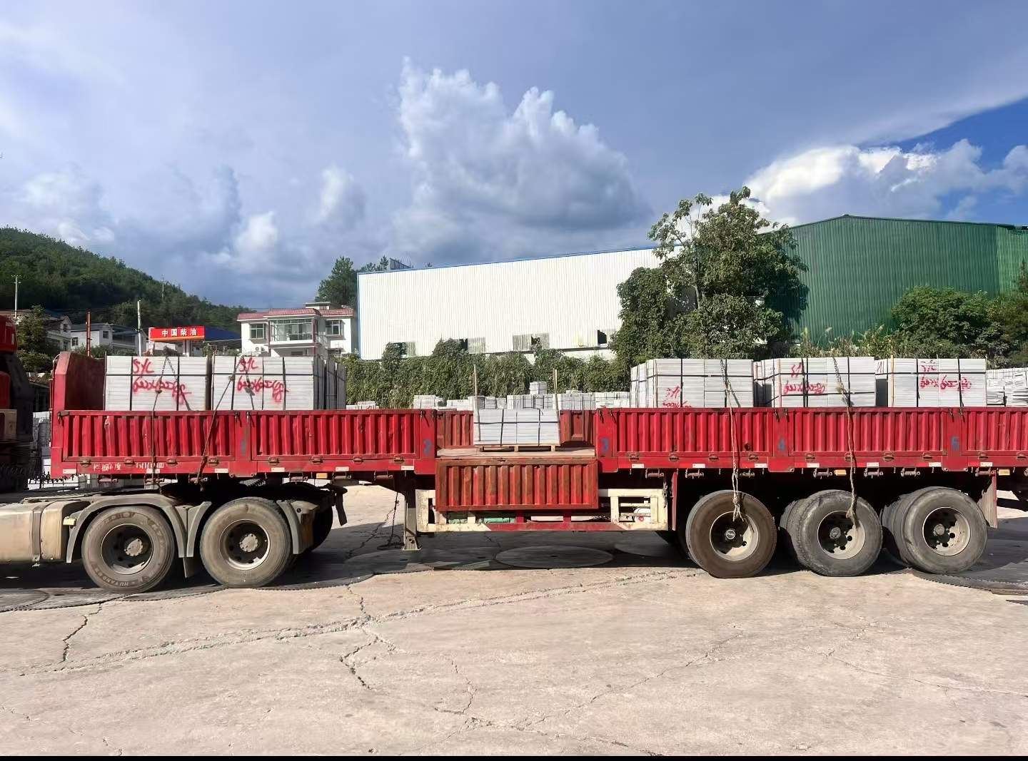 黑龙江 芝麻灰花岗岩地铺石出货日常