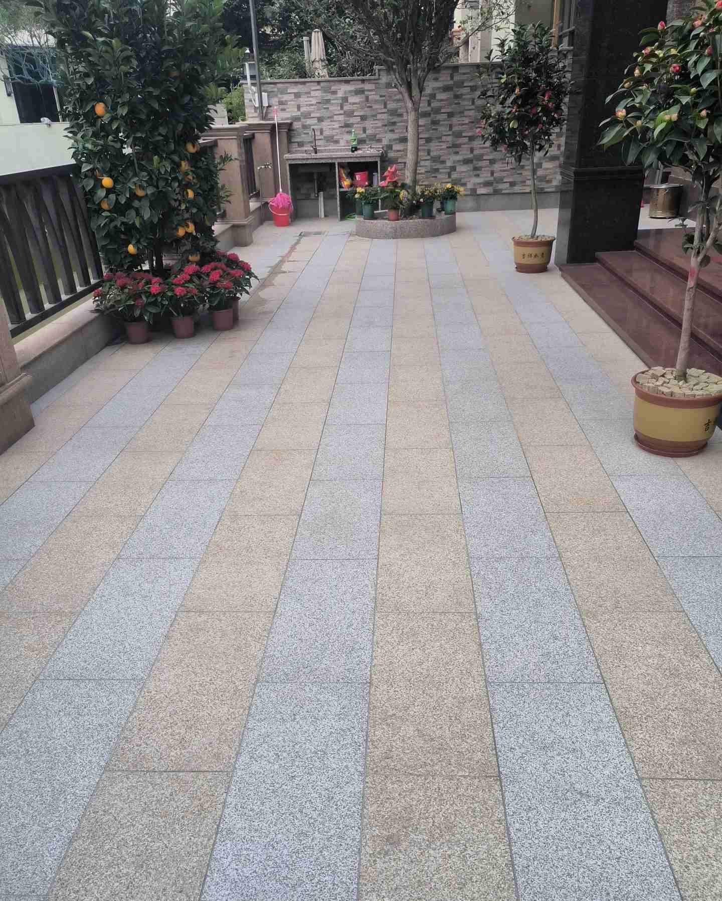 黑龙江 黄金麻白麻荔枝面庭院铺装展示