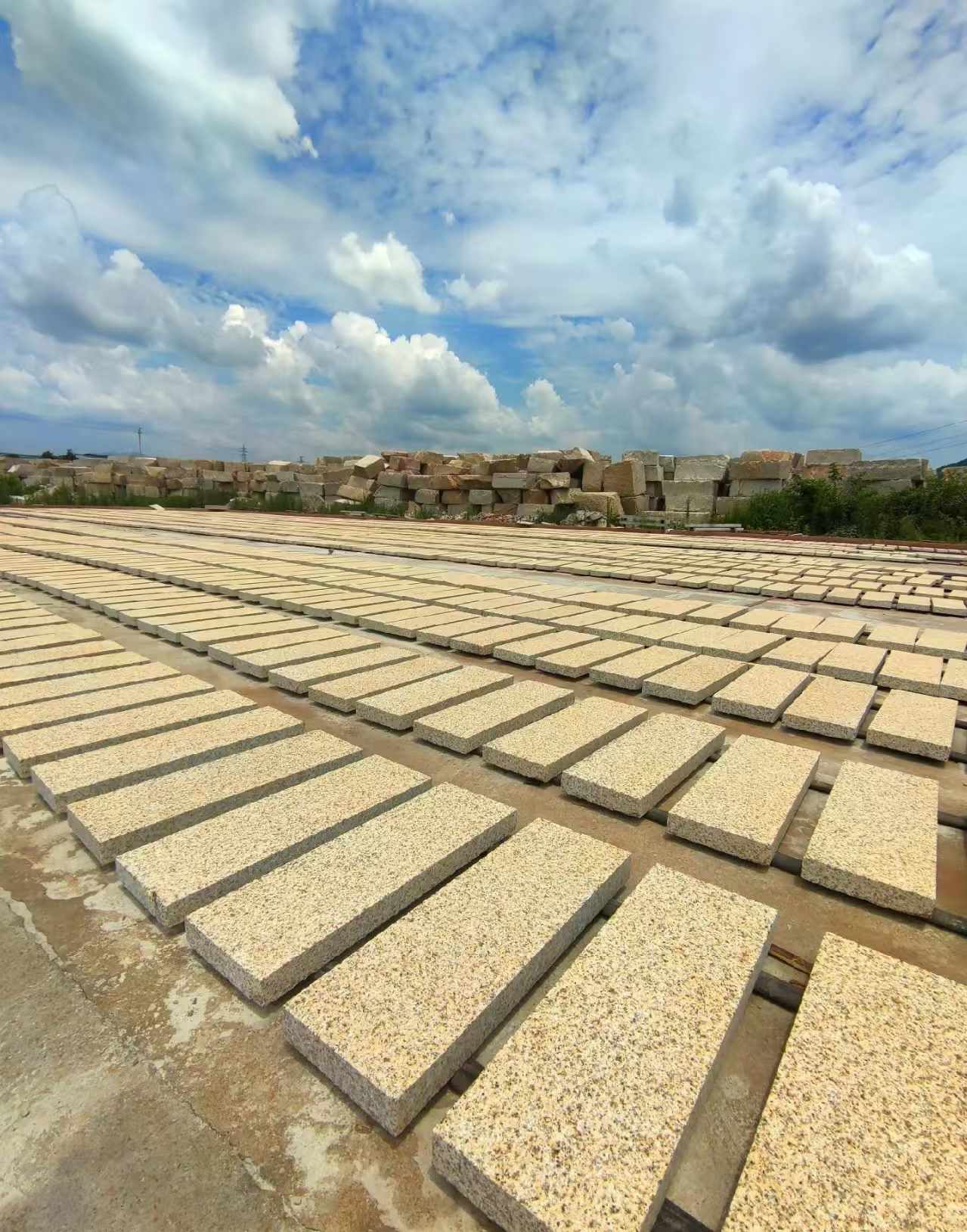 黑龙江 黄金麻荔枝面花岗岩石材地铺石防护中